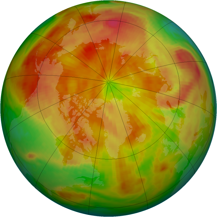 Arctic ozone map for 21 April 1987